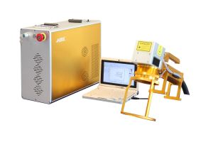 Fiber Laser Marcio Machine gyda lens dewisol